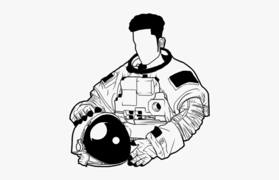 Astronaut Drawing Gear - Astronaut Drawing, Transparent Clipart