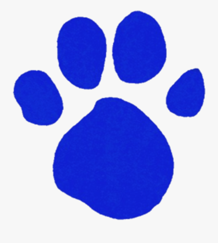 Blue Clue Paw Print, Transparent Clipart