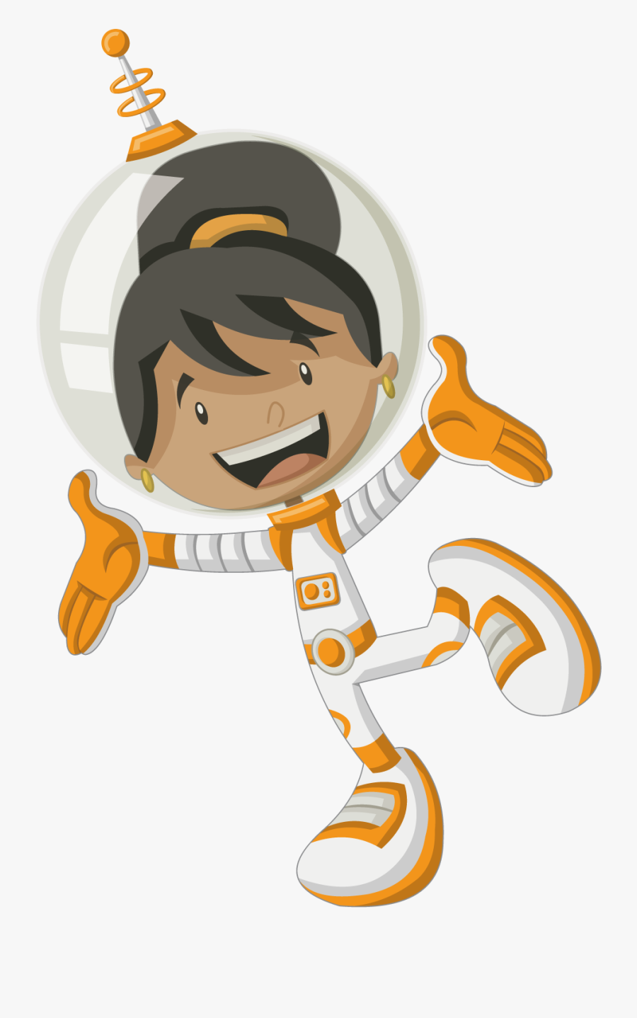 Transparent Gorilla Cartoon Png - Female Astronaut Clipart, Transparent Clipart