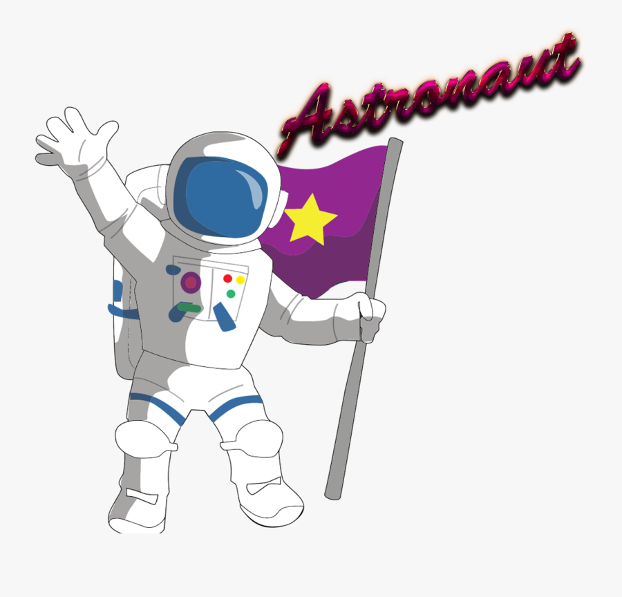 Transparent Astronaut Clipart For Kids - Transparent Background Astronaut On Moon Clipart, Transparent Clipart