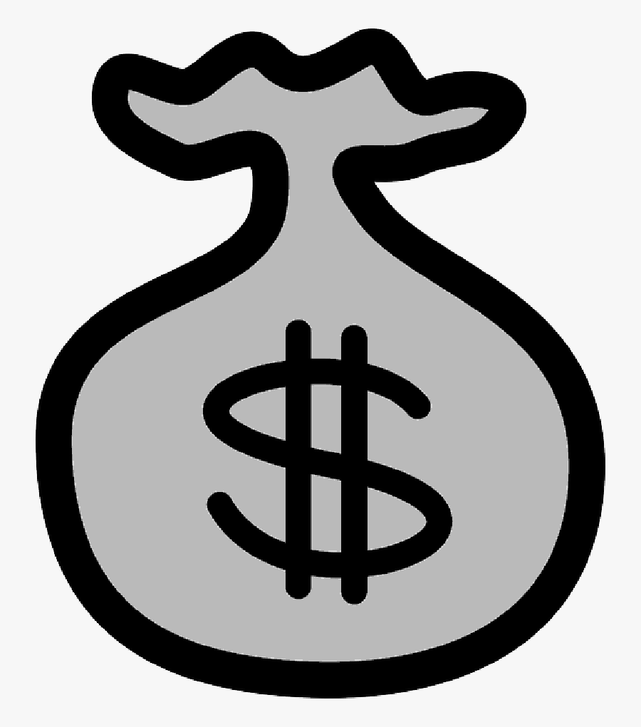 Money Bag Clipart Png , Png Download - Black And White Money Clipart, Transparent Clipart