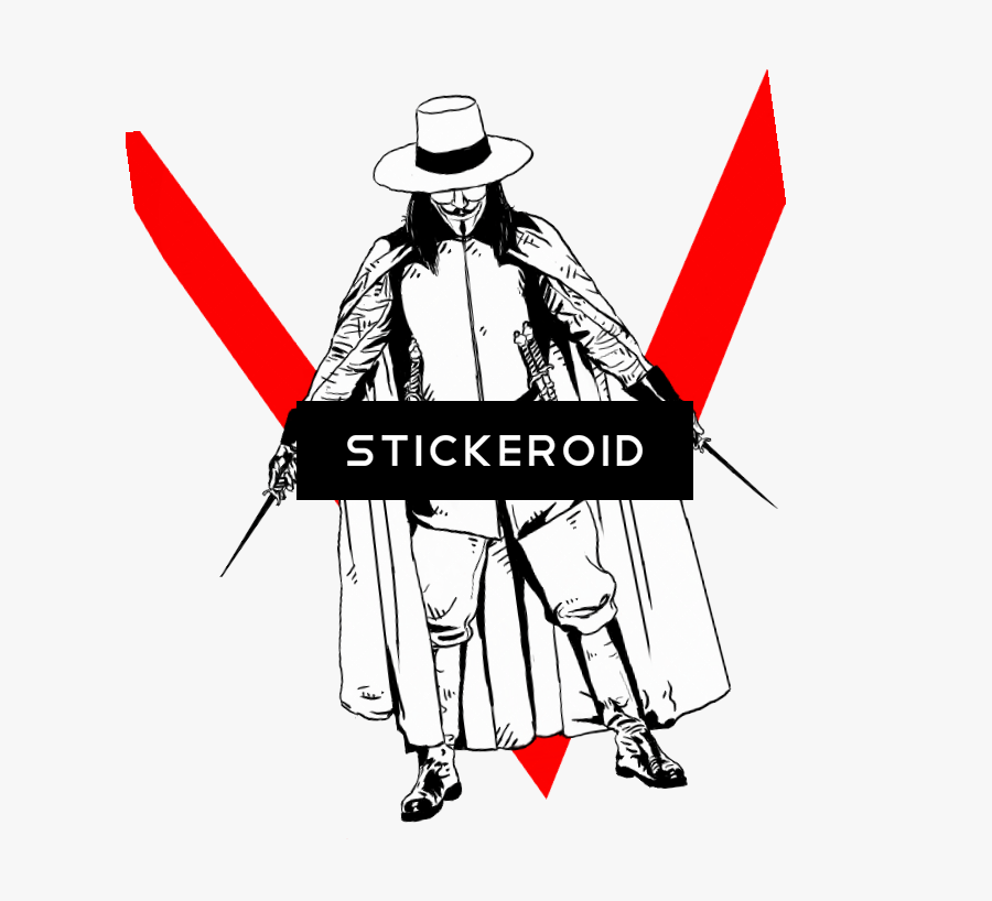 V For Vendetta Clipart Vendetta Png - V For Vendetta Lineart, Transparent Clipart