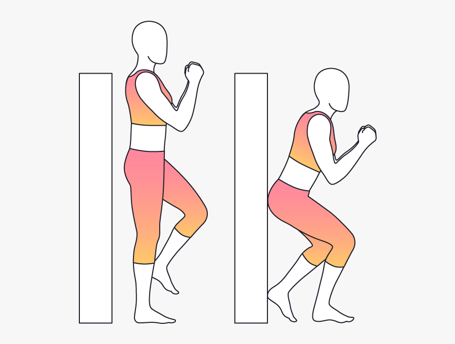 Exercise Clipart Squat Exercise - Illustration, Transparent Clipart