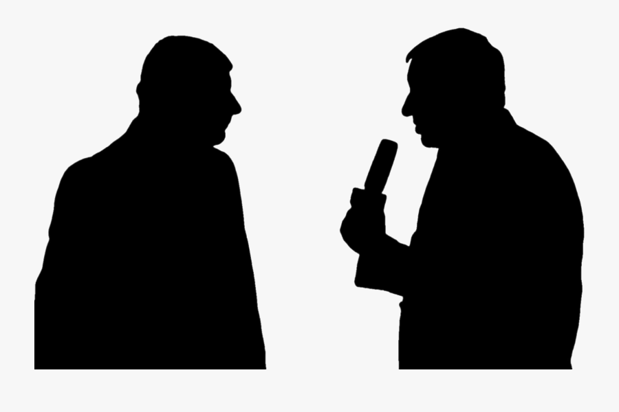49704 - Reporter Black And White, Transparent Clipart