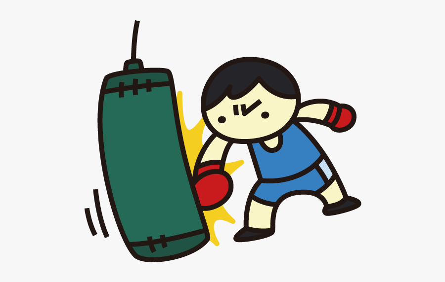 Clip Art Cartoon Boxing - คน ต่อ ย มวย การ์ตูน, Transparent Clipart