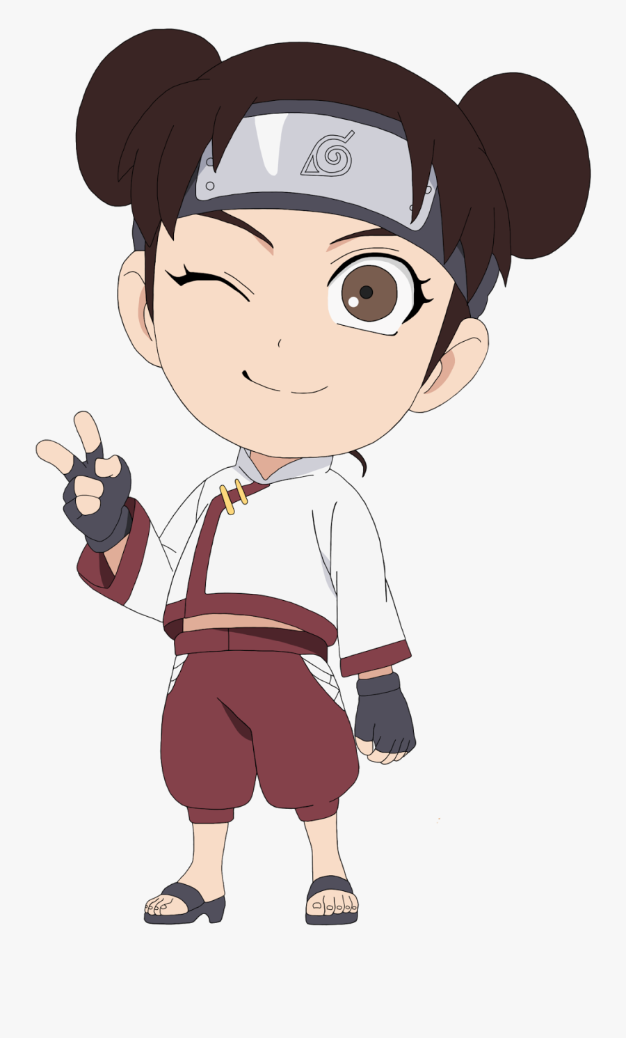 Tenten Naruto Uzumaki Sasuke Uchiha Ino Yamanaka Hinata - Naruto Shippuden Tenten Chibi, Transparent Clipart