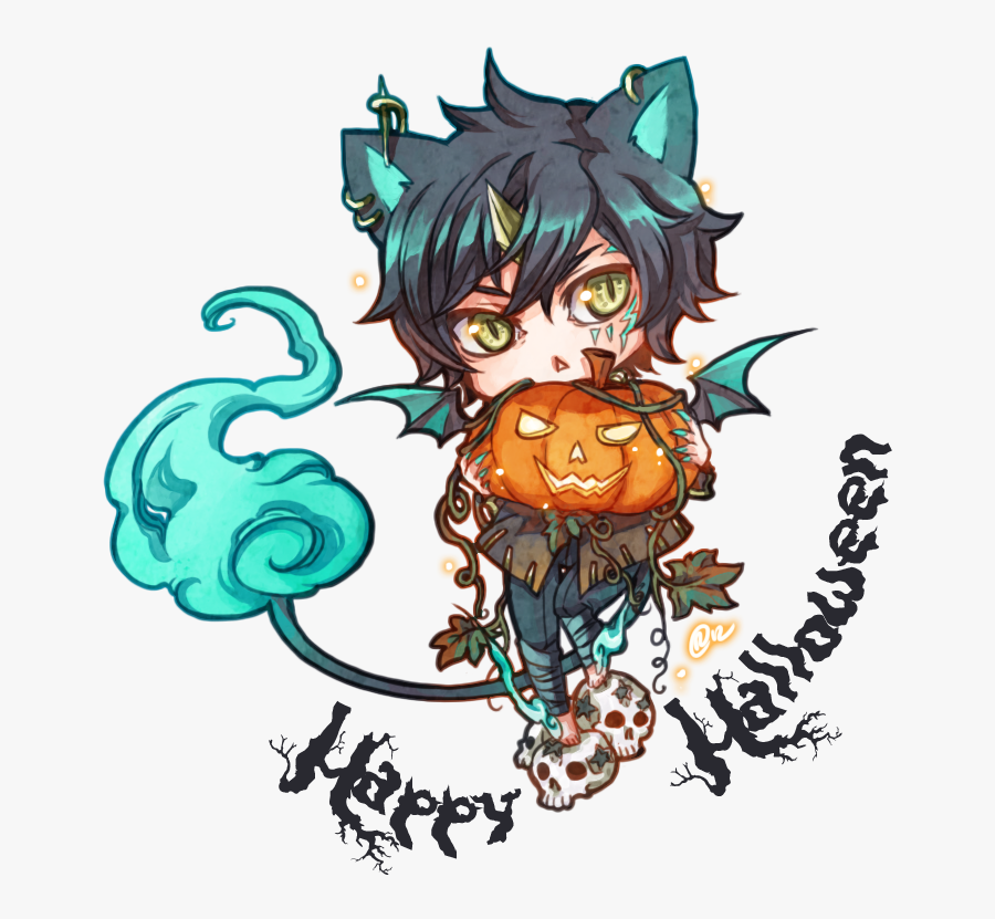 Download Picture Transparent Stock Free Cliparts Download - Anime Halloween Chibi, Transparent Clipart