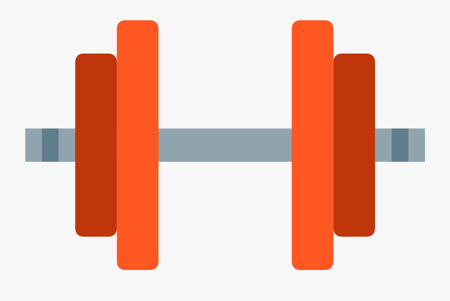 Clip Art Dumbell Icon - Barbell Flat Icon Png, Transparent Clipart