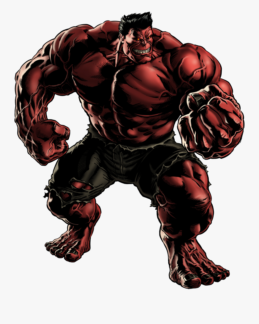 Transparent Marvel Png - Red Hulk Marvel Avengers Alliance, Transparent Clipart