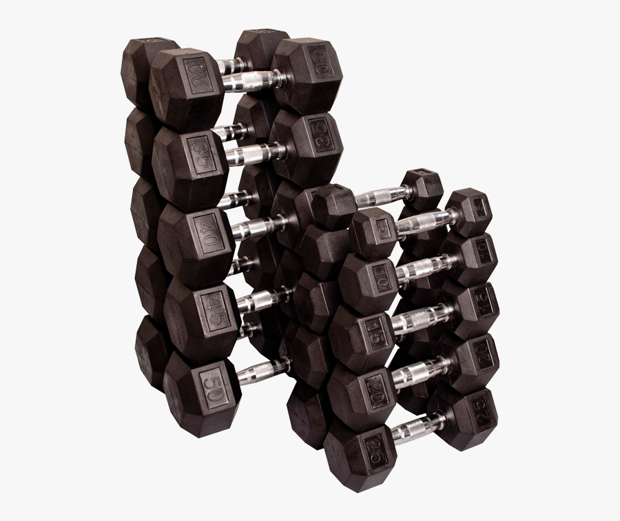 Rubber Coated Dumbbell Set, Transparent Clipart