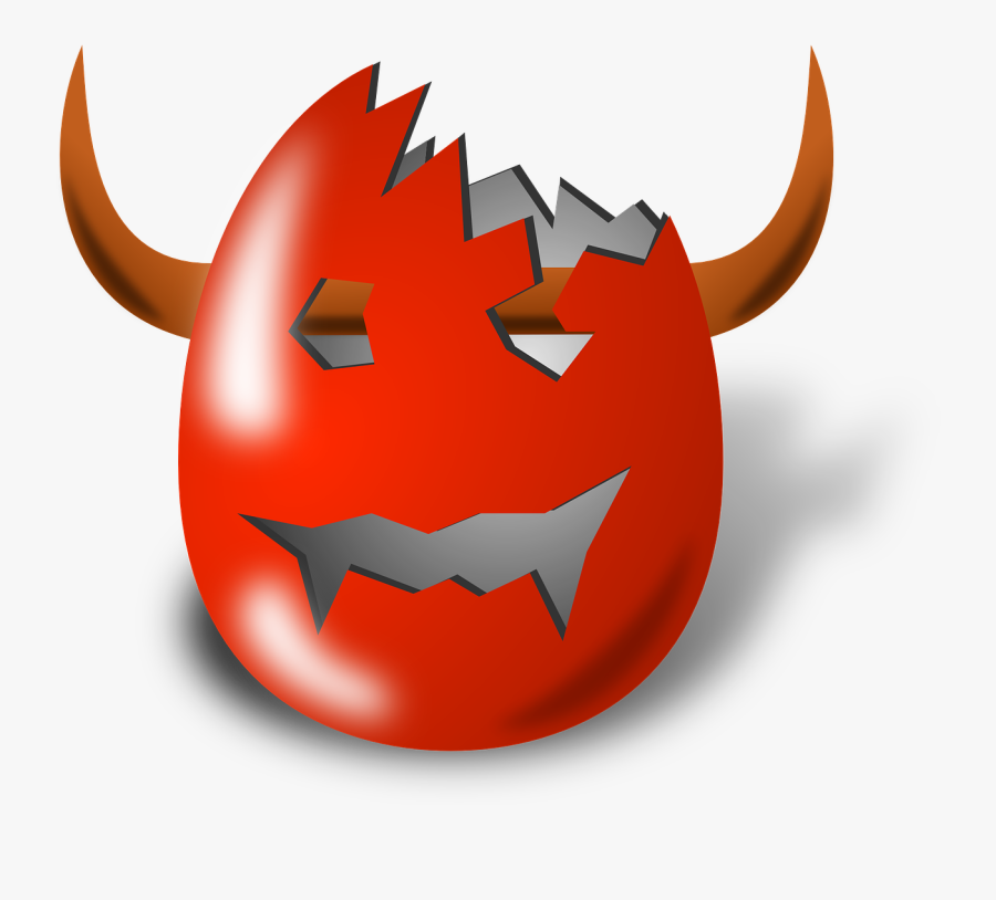 Devil Horns Egg Easter Shell Png Image Clipart , Png - Transparent Evil Egg, Transparent Clipart