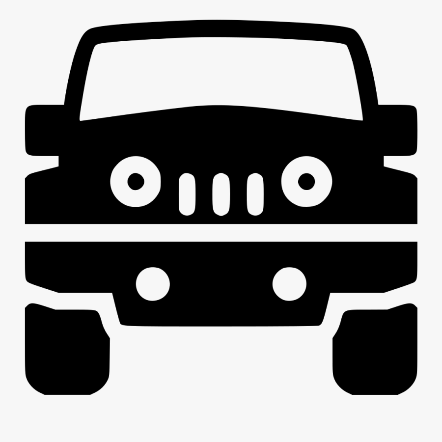 Transparent Car Emoji Png - Jeep Face Black And White, Transparent Clipart
