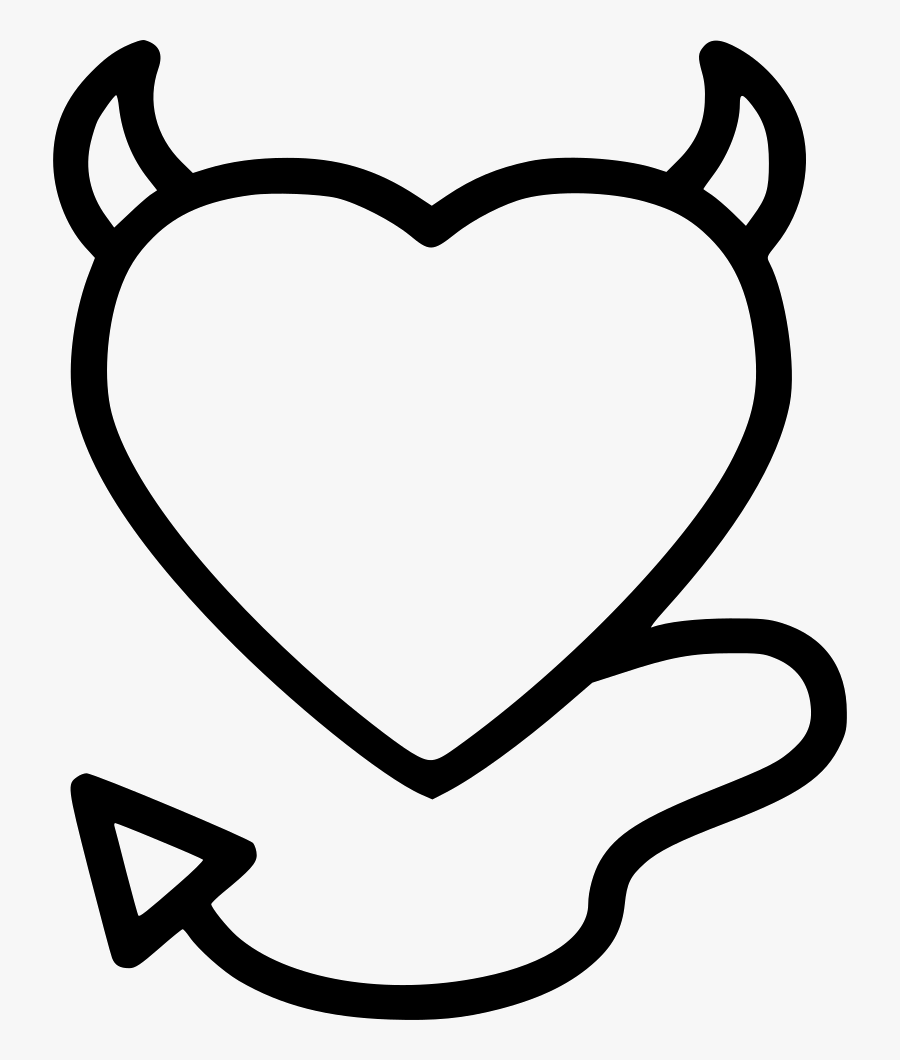 Devil Horns Comments - Heart With Devil Horns, Transparent Clipart