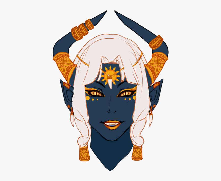 Helmet Clipart Barbarian - Tiefling Horns With Decoration, Transparent Clipart