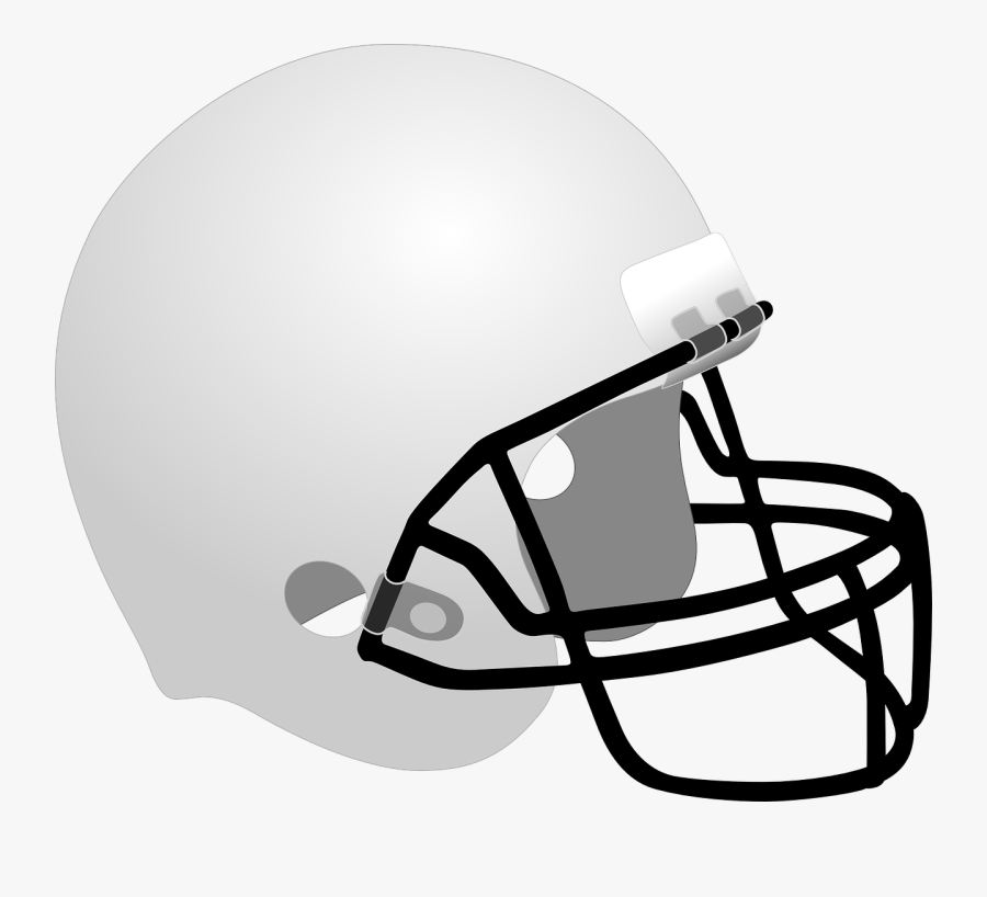 White Blue Football Helmet, Transparent Clipart