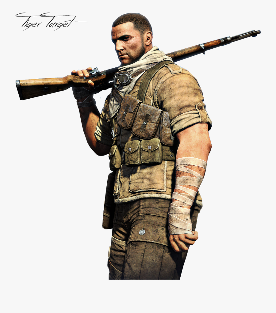 Sniper Elite Clipart - Karl Fairburne Sniper Elite 3, Transparent Clipart