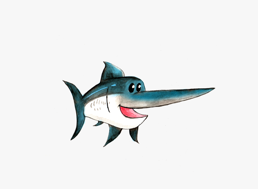 Swordfish Front, Transparent Clipart