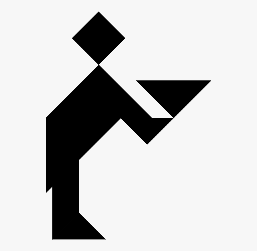 Black And White Tangram, Transparent Clipart