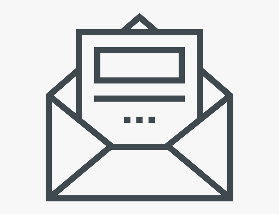 Transparent French Toast Clipart - Email Icon Vector White Png, Transparent Clipart