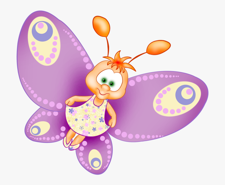 Transparent Background Cute Cartoon Butterfly, Transparent Clipart