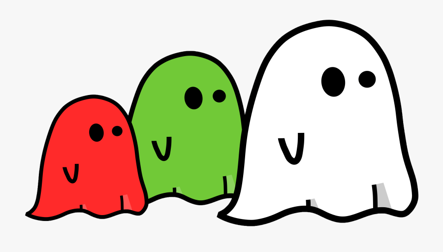 Horror Films - Red Green And White Ghosts, Transparent Clipart