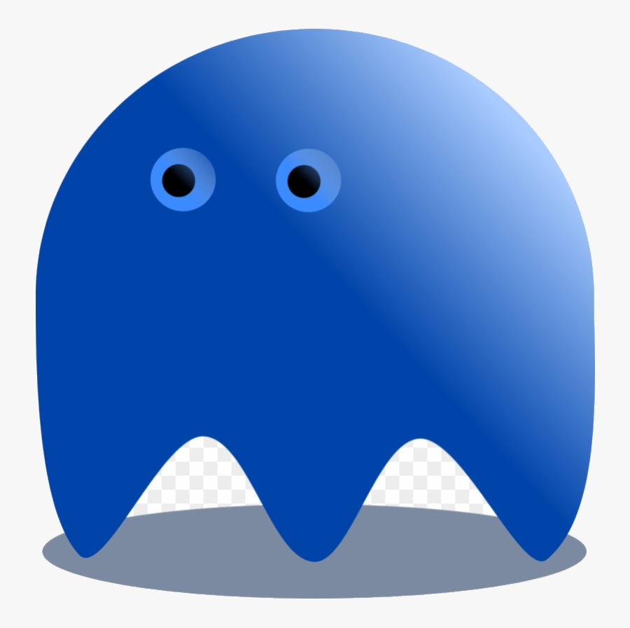 Pacman Ghost Blue Horror Image Clipart Transparent - Pacman Canavar Png, Transparent Clipart