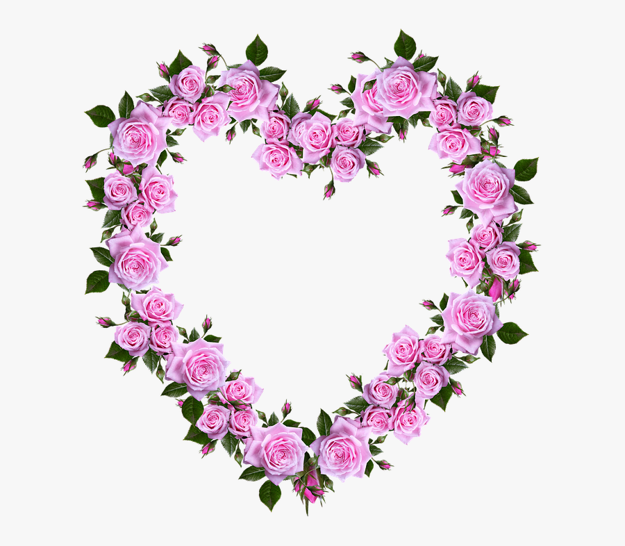 Roses, Heart, Romance, Valentine, Decoration - Corazon De Rosas Png, Transparent Clipart