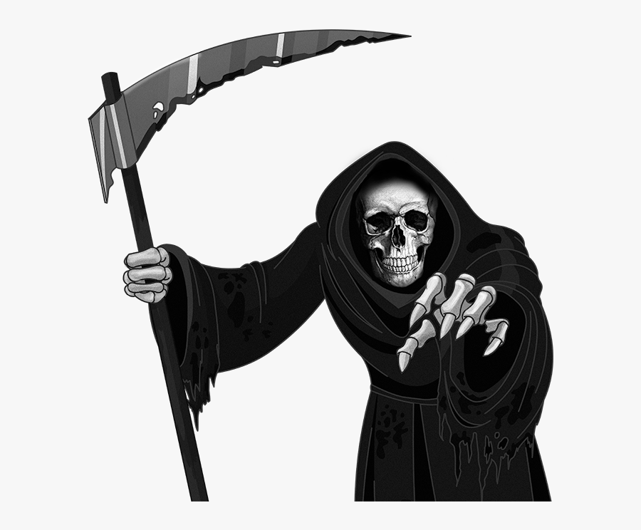 Grim Reaper Coloring Book 1 Clipart , Png Download - Transparent Background Grim Reaper, Transparent Clipart