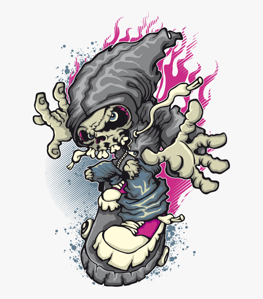 Skull Horror T-shirt Vector Printed Hoodie Clothing - Skeleton Wearing T Shirt, Transparent Clipart