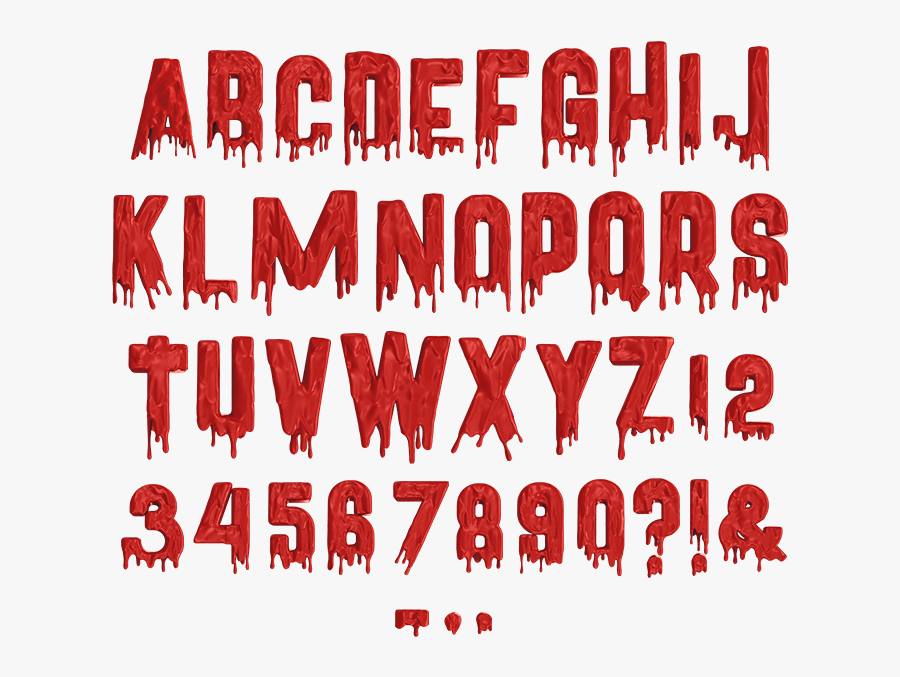 Clip Art Free Horror Font - Scary Letter Fonts, Transparent Clipart