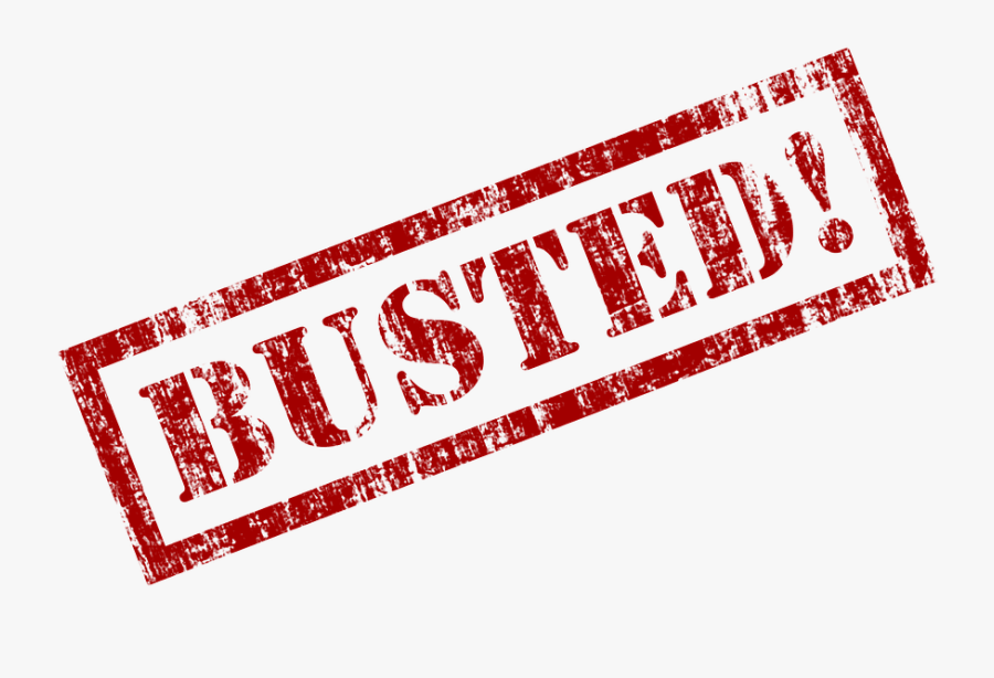Myth Sticker Label Logo Gossip - Busted Stamp Transparent, Transparent Clipart