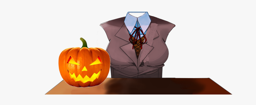 Transparent Jack O"lantern Png - Just Monika Transparent Background, Transparent Clipart