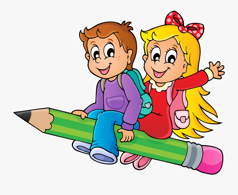 Clip Art Drawing With Children - School Kids Drawing, Transparent Clipart