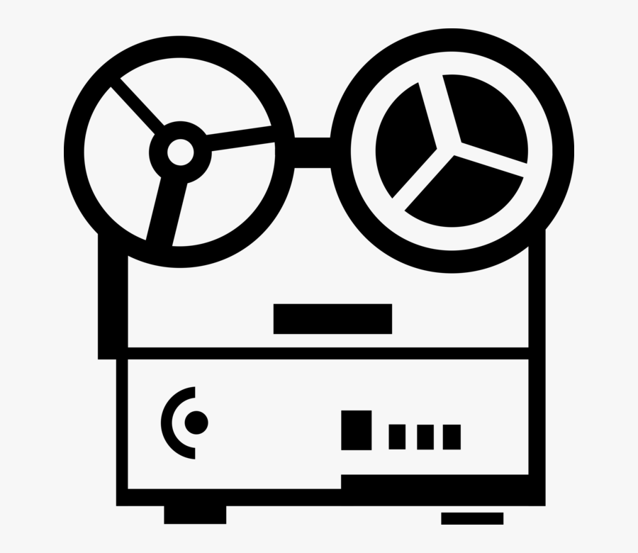 Vector Illustration Of Audio Entertainment Reel To - Reel To Reel Tape Clipart, Transparent Clipart