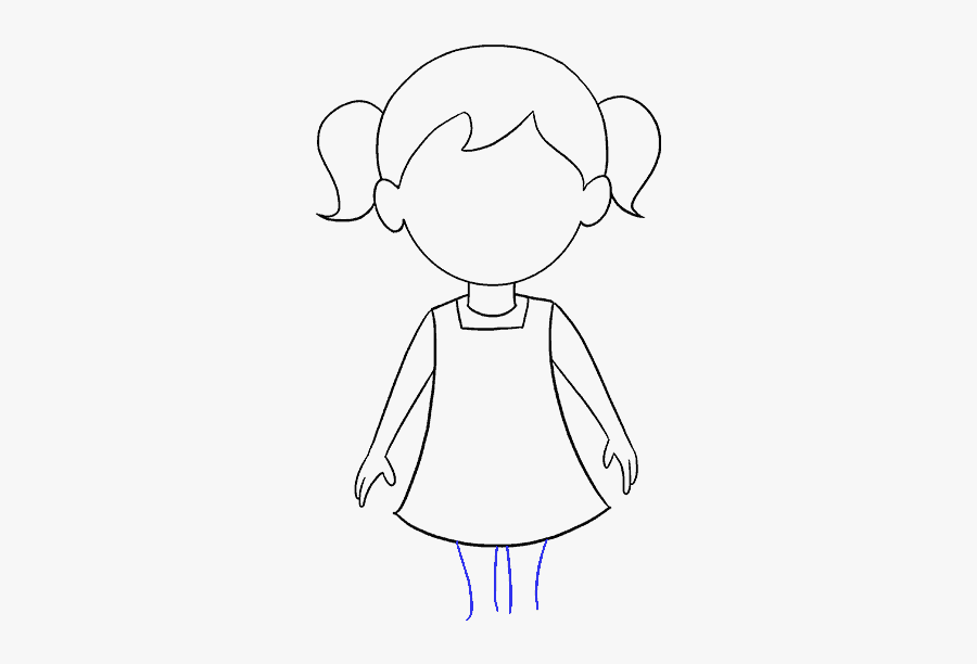 Free Easy Girl Drawing, Download Free Clip Art, Free - Easy Cartoon Little Girls, Transparent Clipart