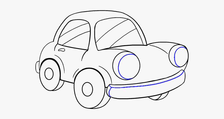 Clip Art Car Drawing For Kid - Draw A Car Cartoon, Transparent Clipart