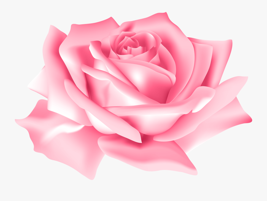 Pink Rose Flower Png Clip Art Image - Blue Flower Transparent Background, Transparent Clipart