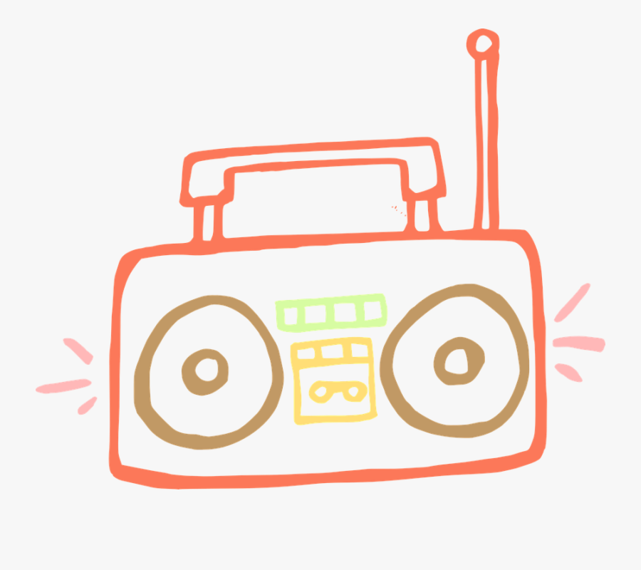 Transparent Recorder Clipart - Boombox Clip Art, Transparent Clipart