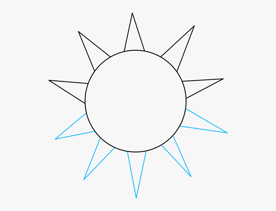 How To Draw A Smiling Sun - Circle, Transparent Clipart