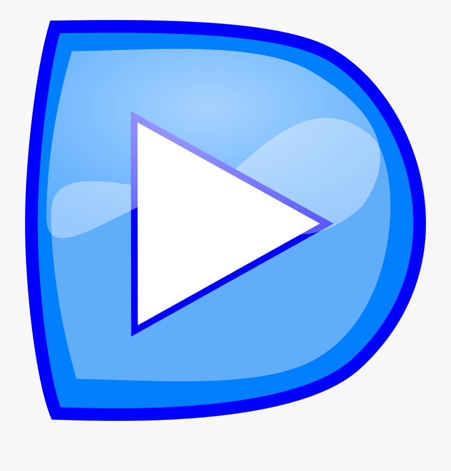 Button, Play, Recorder, Blue, Reflection - Botao De Jogar Png, Transparent Clipart