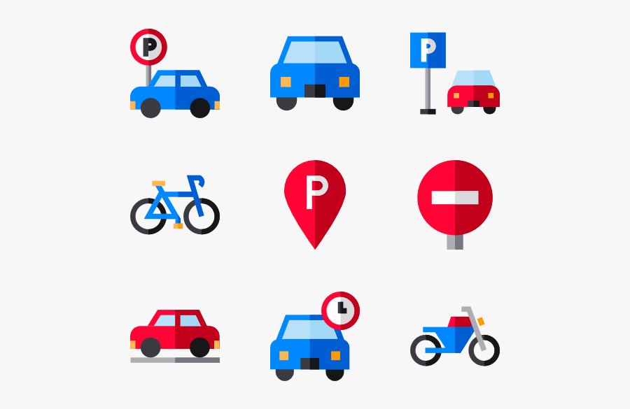 Parked Car Icons Free - Car Parking Icons Png, Transparent Clipart