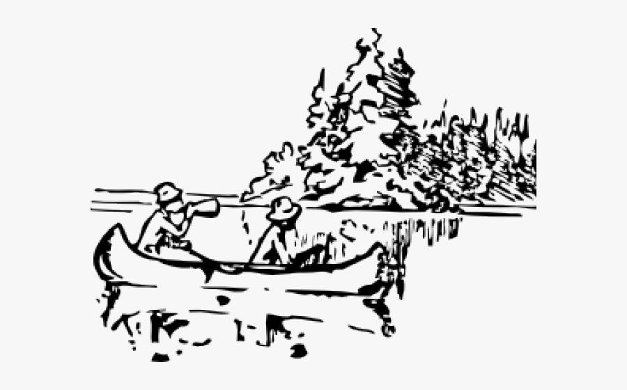 People Canoeing Cliparts - Canoeing Clipart Black And White, Transparent Clipart