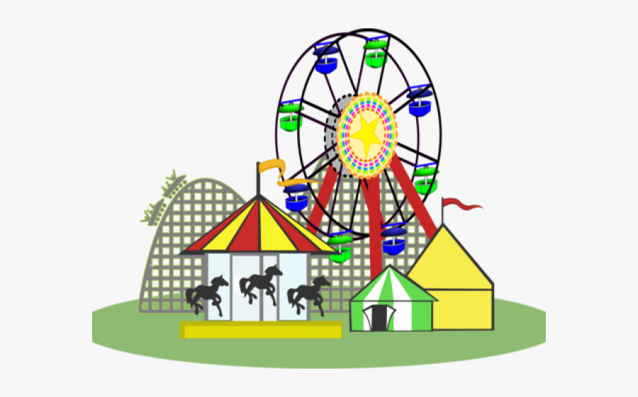 Wallpaper Clipart Park - Carnival Clipart Black And White, Transparent Clipart