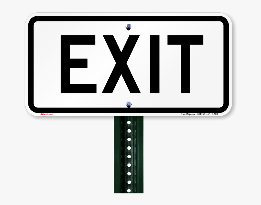 Big Exit Sign - Sign, Transparent Clipart