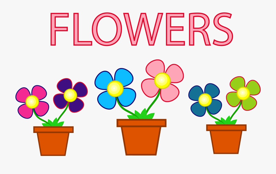 Clip Art Of Potted Flowers, Transparent Clipart