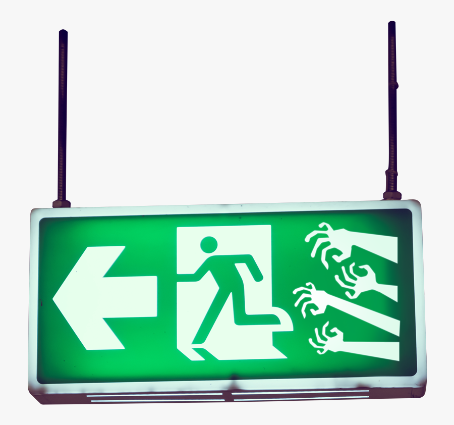 Exit Sign Escape Rooms Escape Asylum - Exit Sign Left Arrow, Transparent Clipart