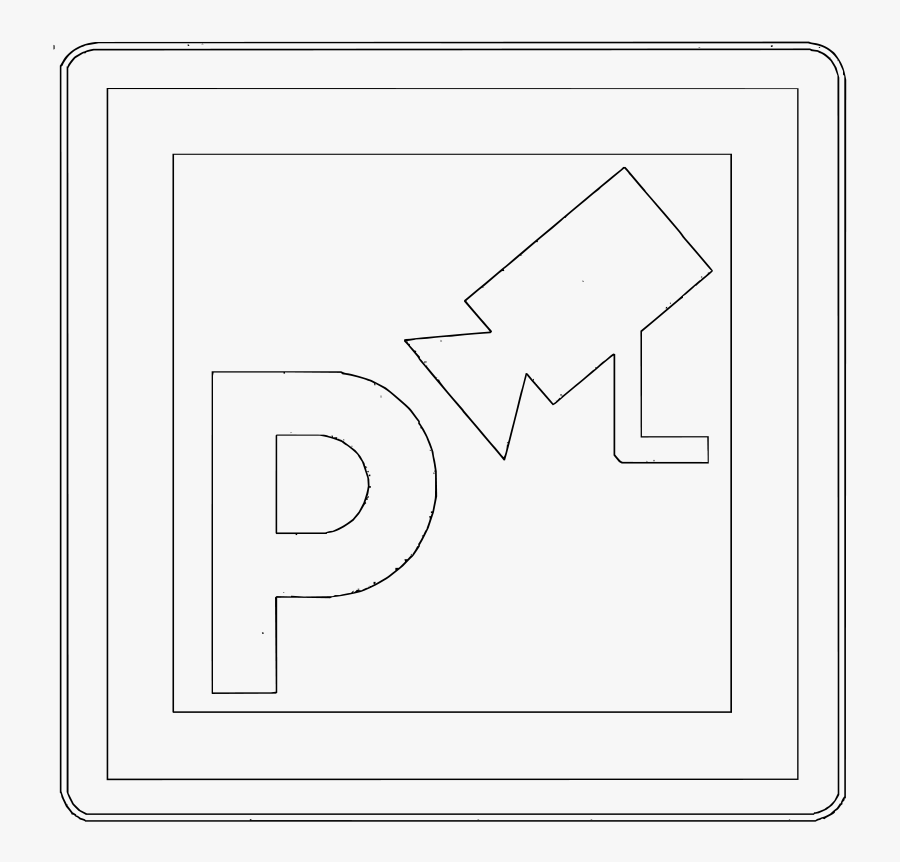 Secure Parking - Line Art, Transparent Clipart