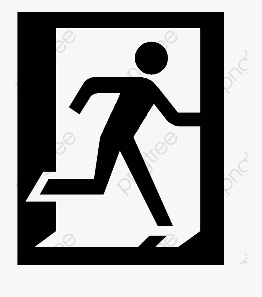Transparent Emergency Exit Sign Png Format Image With - Safety Signs Aged Care, Transparent Clipart