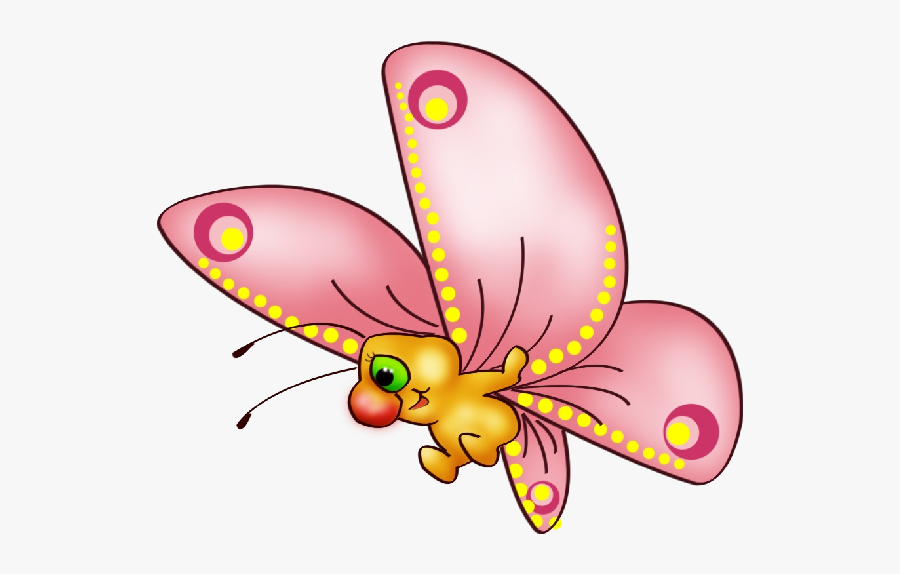 Beautiful Cute Butterfly Cartoon, Transparent Clipart