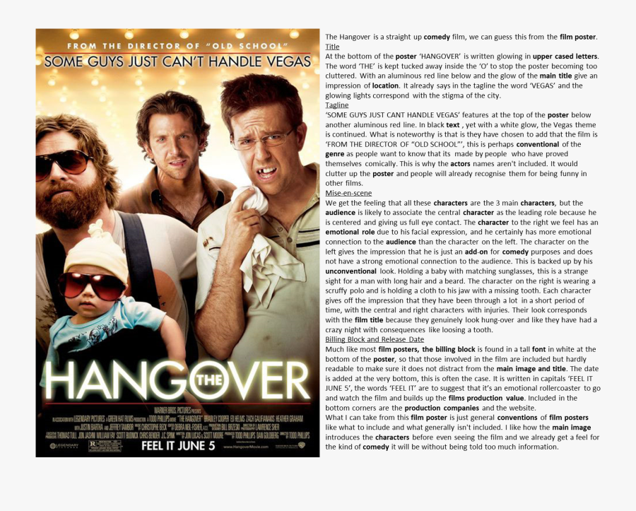 Clip Art Film Analysis The Hangover - Hangover 2009 Movie Poster, Transparent Clipart